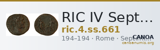 RIC IV Septimius Severus 661 — CANOA