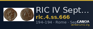RIC IV Septimius Severus 666 — CANOA