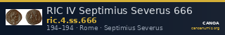 RIC IV Septimius Severus 666 — CANOA