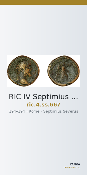 RIC IV Septimius Severus 667 — CANOA