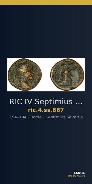 RIC IV Septimius Severus 667 — CANOA