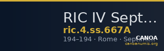 RIC IV Septimius Severus 667A — CANOA