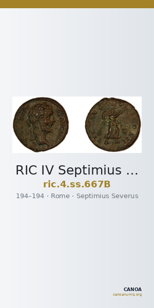 RIC IV Septimius Severus 667B — CANOA