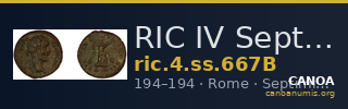 RIC IV Septimius Severus 667B — CANOA