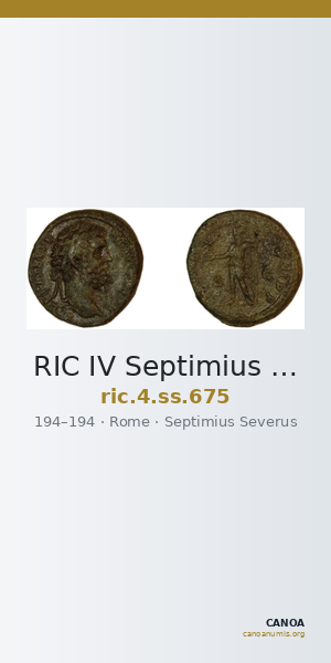 RIC IV Septimius Severus 675 — CANOA