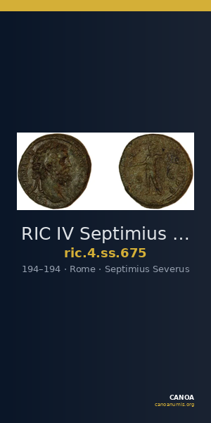 RIC IV Septimius Severus 675 — CANOA