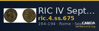 RIC IV Septimius Severus 675 — CANOA
