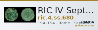 RIC IV Septimius Severus 680 — CANOA