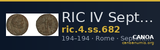 RIC IV Septimius Severus 682 — CANOA