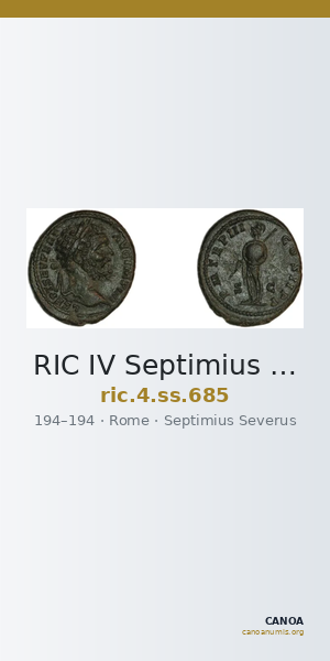 RIC IV Septimius Severus 685 — CANOA