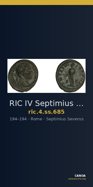 RIC IV Septimius Severus 685 — CANOA