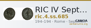 RIC IV Septimius Severus 685 — CANOA