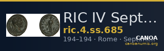 RIC IV Septimius Severus 685 — CANOA