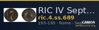 RIC IV Septimius Severus 689 — CANOA