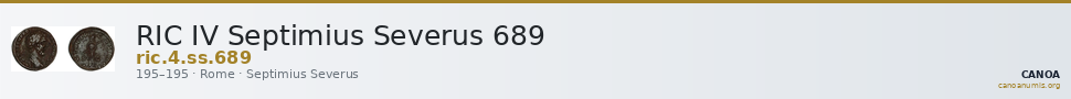 RIC IV Septimius Severus 689 — CANOA