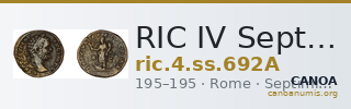 RIC IV Septimius Severus 692A — CANOA