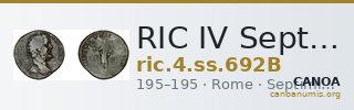 RIC IV Septimius Severus 692B — CANOA