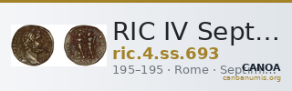 RIC IV Septimius Severus 693 — CANOA
