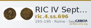 RIC IV Septimius Severus 696 — CANOA