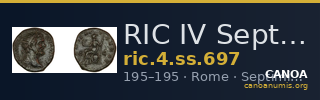 RIC IV Septimius Severus 697 — CANOA