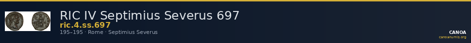 RIC IV Septimius Severus 697 — CANOA