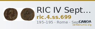 RIC IV Septimius Severus 699 — CANOA