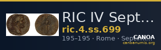 RIC IV Septimius Severus 699 — CANOA