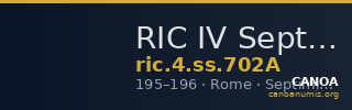 RIC IV Septimius Severus 702A — CANOA
