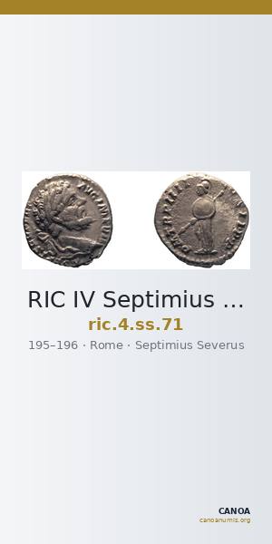 RIC IV Septimius Severus 71 — CANOA