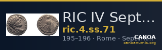 RIC IV Septimius Severus 71 — CANOA