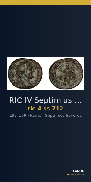 RIC IV Septimius Severus 712 — CANOA