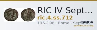 RIC IV Septimius Severus 712 — CANOA