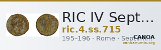 RIC IV Septimius Severus 715 — CANOA