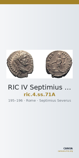 RIC IV Septimius Severus 71A — CANOA