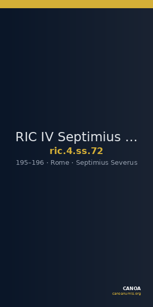 RIC IV Septimius Severus 72 — CANOA