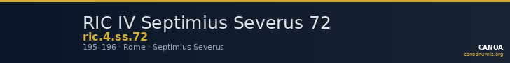 RIC IV Septimius Severus 72 — CANOA