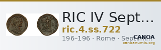 RIC IV Septimius Severus 722 — CANOA