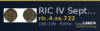 RIC IV Septimius Severus 722 — CANOA