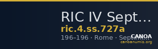 RIC IV Septimius Severus 727a — CANOA