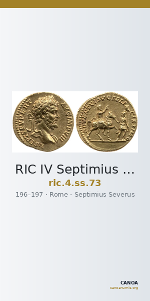 RIC IV Septimius Severus 73 — CANOA