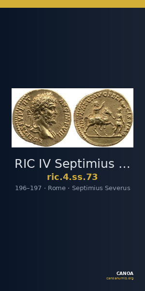 RIC IV Septimius Severus 73 — CANOA