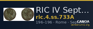 RIC IV Septimius Severus 733A — CANOA