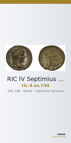 RIC IV Septimius Severus 734 — CANOA