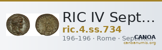 RIC IV Septimius Severus 734 — CANOA