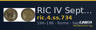 RIC IV Septimius Severus 734 — CANOA
