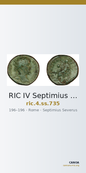RIC IV Septimius Severus 735 — CANOA