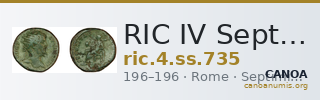RIC IV Septimius Severus 735 — CANOA
