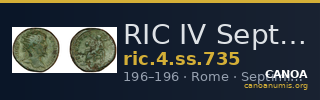 RIC IV Septimius Severus 735 — CANOA