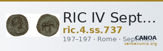 RIC IV Septimius Severus 737 — CANOA