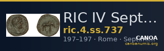 RIC IV Septimius Severus 737 — CANOA